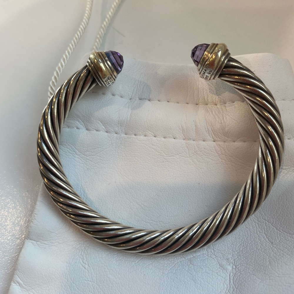 David Yurman 5 mm cable classic bracelet Amethyst